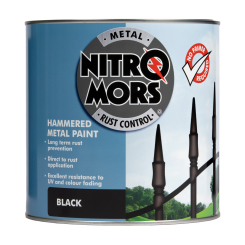 Nitromors Anti-Rust Hammered Metal Paint Black 2.5L
