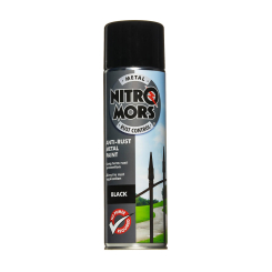 Nitromors Anti-Rust Smooth Metal Paint Black 500ml