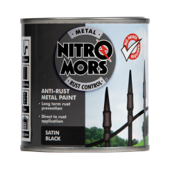 Nitromors Anti-Rust Satin Metal Paint Black 250ml