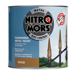 Nitromors Anti-Rust Hammered Metal Paint Gold 2.5L