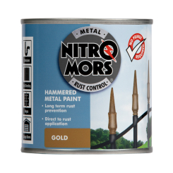 Nitromors Anti-Rust Hammered Metal Paint Gold 250ml