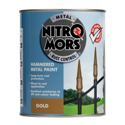 Nitromors Anti-Rust Hammered Metal Paint Gold 750ml
