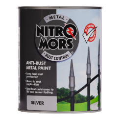 Nitromors Anti-Rust Smooth Metal Paint Silver 750ml