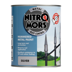 Nitromors Anti-Rust Hammered Metal Paint Silver 750ml
