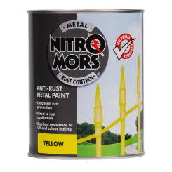Nitromors Anti-Rust Smooth Metal Paint Yellow 750ml