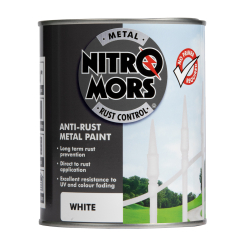 Nitromors Anti-Rust Smooth Metal Paint White 750ml