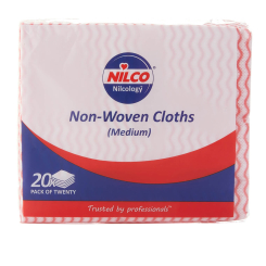 Nilco Non-Woven Cloths Medium Red - 20 Pack