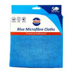 Nilco Microfibre Cloths Blue - 5 Pack