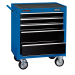 Draper Roller Tool Cabinet, 5 Drawer, 26", Blue
