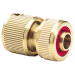Draper Expert Brass Hose Connector with Water Stop, 1/2"