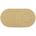 Draper Gold Sanding Discs with Hook & Loop, 125mm, 120 Grit (Pack of 10) 