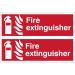 Draper Fire Extinguisher' Fire Equipment Sign (Pack of 2)