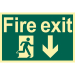 Draper Glow In The Dark 'Fire Exit Arrow Down' Safety Sign