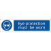 Draper Eye Protection' Mandatory Sign, 200 x 50mm