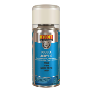 Hycote Ford Ivory White Double Acrylic Spray Paint 150ml