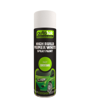 Autotek High Build Primer White Spray Paint 500ml