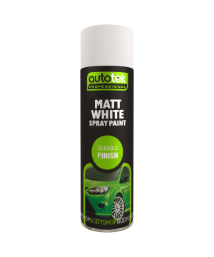 Autotek Matt White Spray Paint 500ml