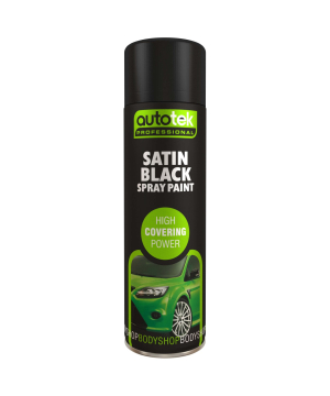 Autotek Satin Black Spray Paint 500ml