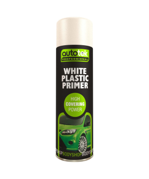 Autotek White Plastic Primer Spray Paint 500ml
