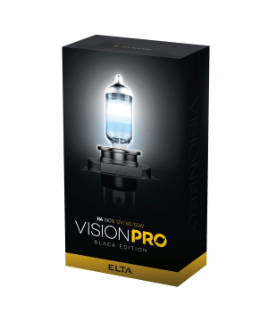 ELTA VisionPRO H4 180% 12V 55W Black Edition Upgrade Bulb (Twin Pack)