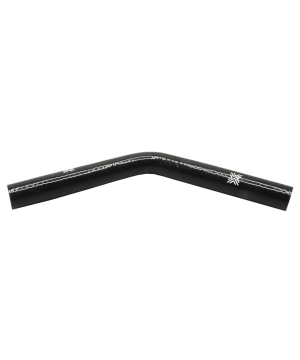 Pipercross Silicone Hose - 45° Elbow, 16mm Bore, 4-Ply, 152mm Legs - Black