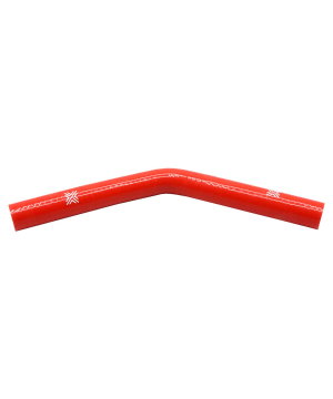 Pipercross Silicone Hose - 45° Elbow, 16mm Bore, 4-Ply, 152mm Legs - Red