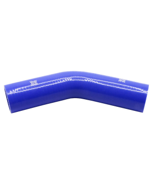 Pipercross Silicone Hose - 45° Elbow, 50.8mm Bore, 4-Ply, 152mm Legs - Blue