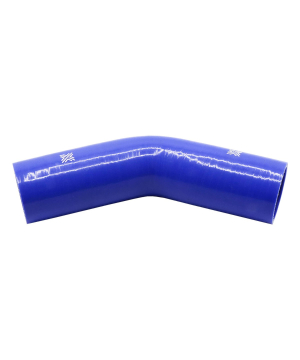 Pipercross Silicone Hose - 45° Elbow, 61mm Bore, 4-Ply, 152mm Legs - Blue