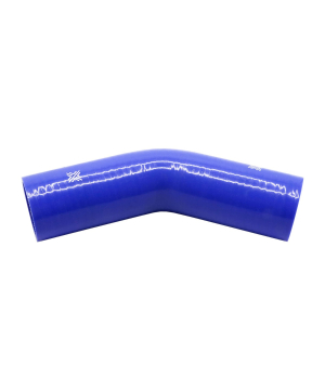 Pipercross Silicone Hose - 45° Elbow, 63mm Bore, 4-Ply, 152mm Legs - Blue