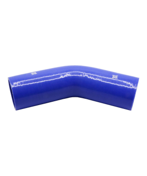 Pipercross Silicone Hose - 45° Elbow, 70mm Bore, 4-Ply, 152mm Legs - Blue