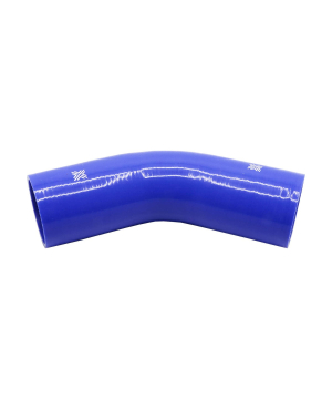 Pipercross Silicone Hose - 45° Elbow, 76mm Bore, 4-Ply, 152mm Legs - Blue