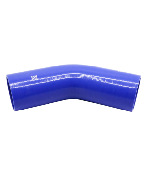 Pipercross Silicone Hose - 45° Elbow, 80mm Bore, 4-Ply, 152mm Legs - Blue