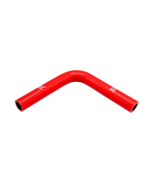 Pipercross Silicone Hose - 90° Elbow, 16mm Bore, 4-Ply, 152mm Legs - Red