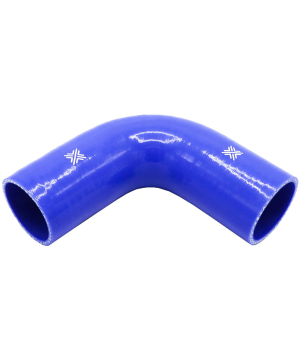 Pipercross Silicone Hose - 90° Elbow, 61mm Bore, 4-Ply, 152mm Legs - Blue