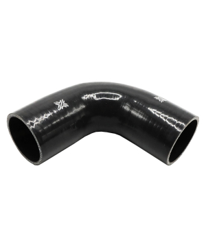 Pipercross Silicone Hose - 90° Elbow, 70mm Bore, 4-Ply, 152mm Legs - Black