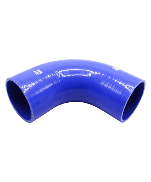 Pipercross Silicone Hose - 90° Elbow, 80mm Bore, 4-Ply, 152mm Legs - Blue
