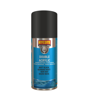 Hycote Matt Black Double Acrylic Spray Paint 150ml
