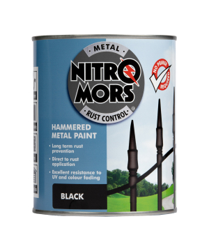 Nitromors Anti-Rust Hammered Metal Paint Black 750ml