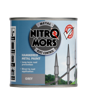 Nitromors Anti-Rust Hammered Metal Paint Grey 250ml