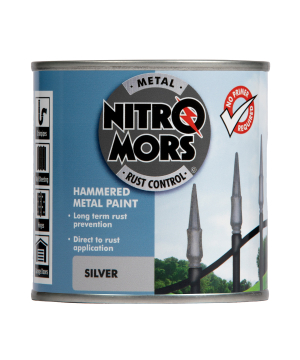 Nitromors Anti-Rust Hammered Metal Paint Silver 250ml