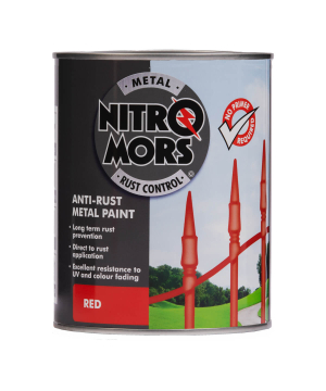Nitromors Anti-Rust Smooth Metal Paint Red Gloss 750ml