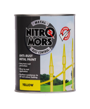 Nitromors Anti-Rust Smooth Metal Paint Yellow 750ml