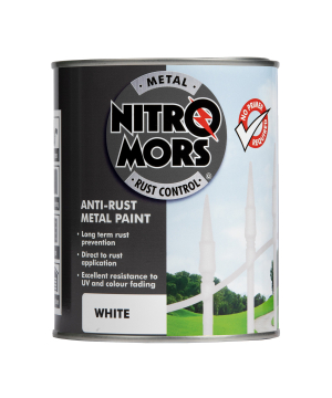 Nitromors Anti-Rust Smooth Metal Paint White 750ml