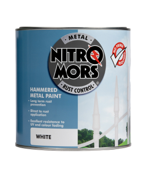 Nitromors Anti-Rust Hammered Metal Paint White 2.5L
