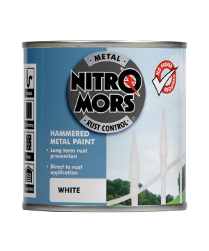 Nitromors Anti-Rust Hammered Metal Paint White 250ml
