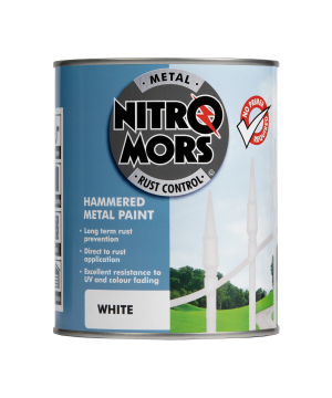 Nitromors Anti-Rust Hammered Metal Paint White 750ml
