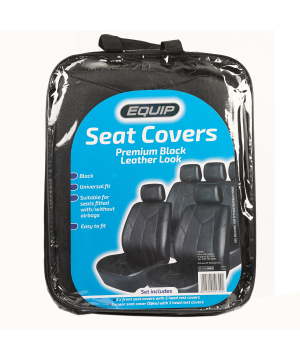 Equip Premium Black Leather Look Seat Covers