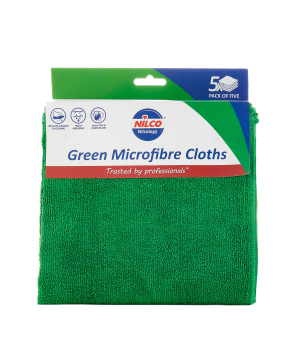 Nilco Microfibre Cloths Green - 5 Pack