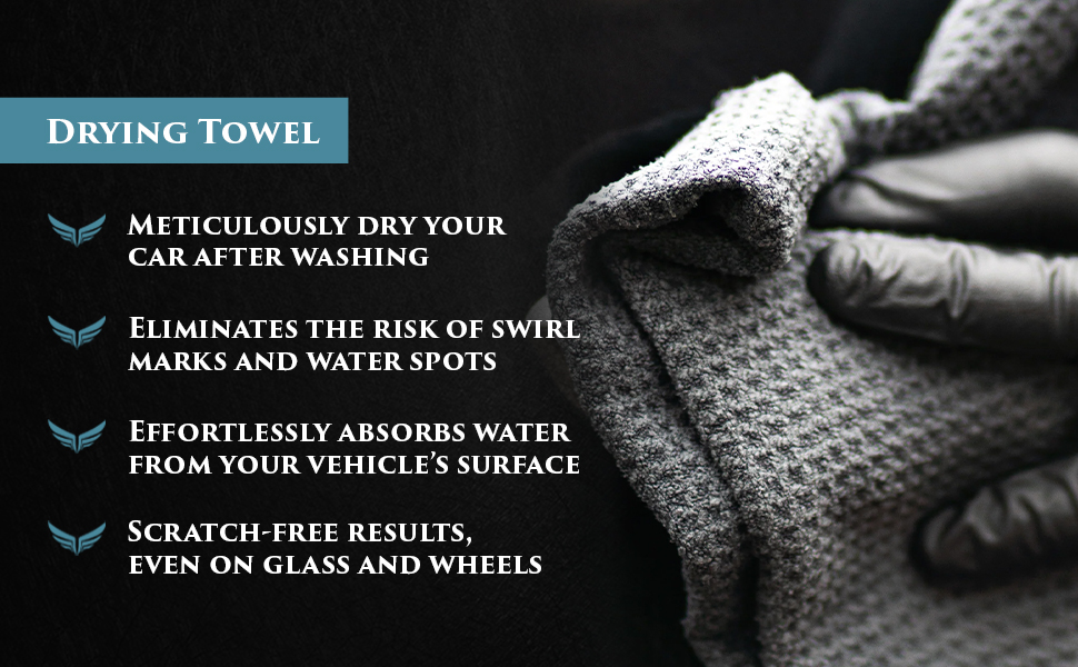 Car Gods Drying Towel. Designed to dry your vehicle gently and thoroughly after washing, Car Gods Drying Towels are crafted from premium quality 400gsm microfibres. The waffle-structure of the drying towels locks-in moisture, drawing water away from your vehicle’s surface.