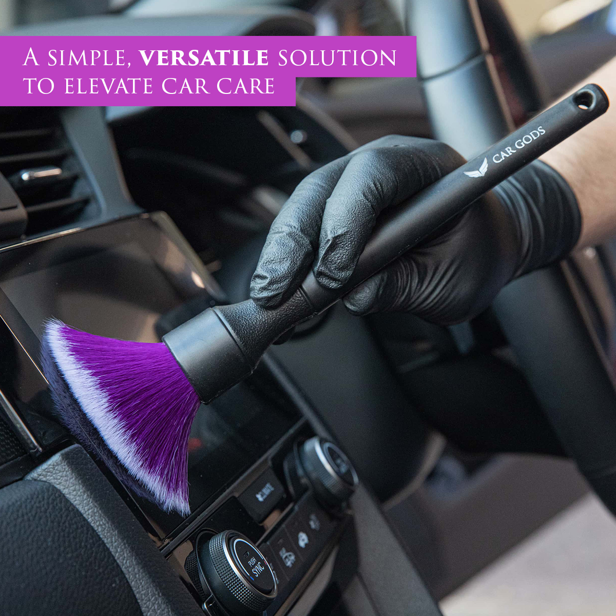 Elevate your car care with a simple, versatile solution: Car Gods Feathertip Detailing Brushes.